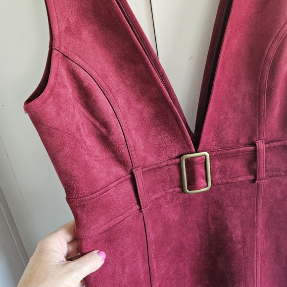 Forever 21 Mini burgundy dress Size L - Picture 5 of 11